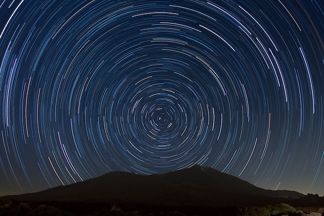 Time lapse photo of stars